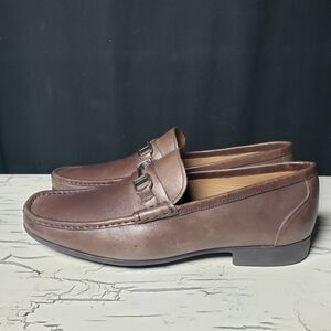 Peter Millar Crown Leather Horse-Bit Loafers (style ME0F51) - Men's size 10 M